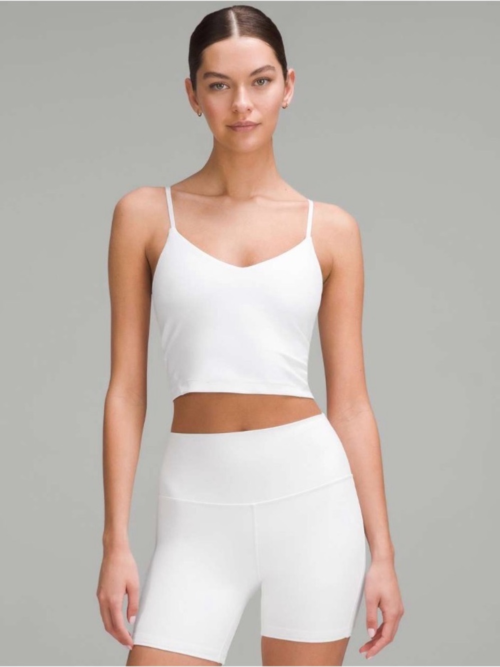 lululemon Cropped White Align Tank Cami (Adjustable-Strap)
